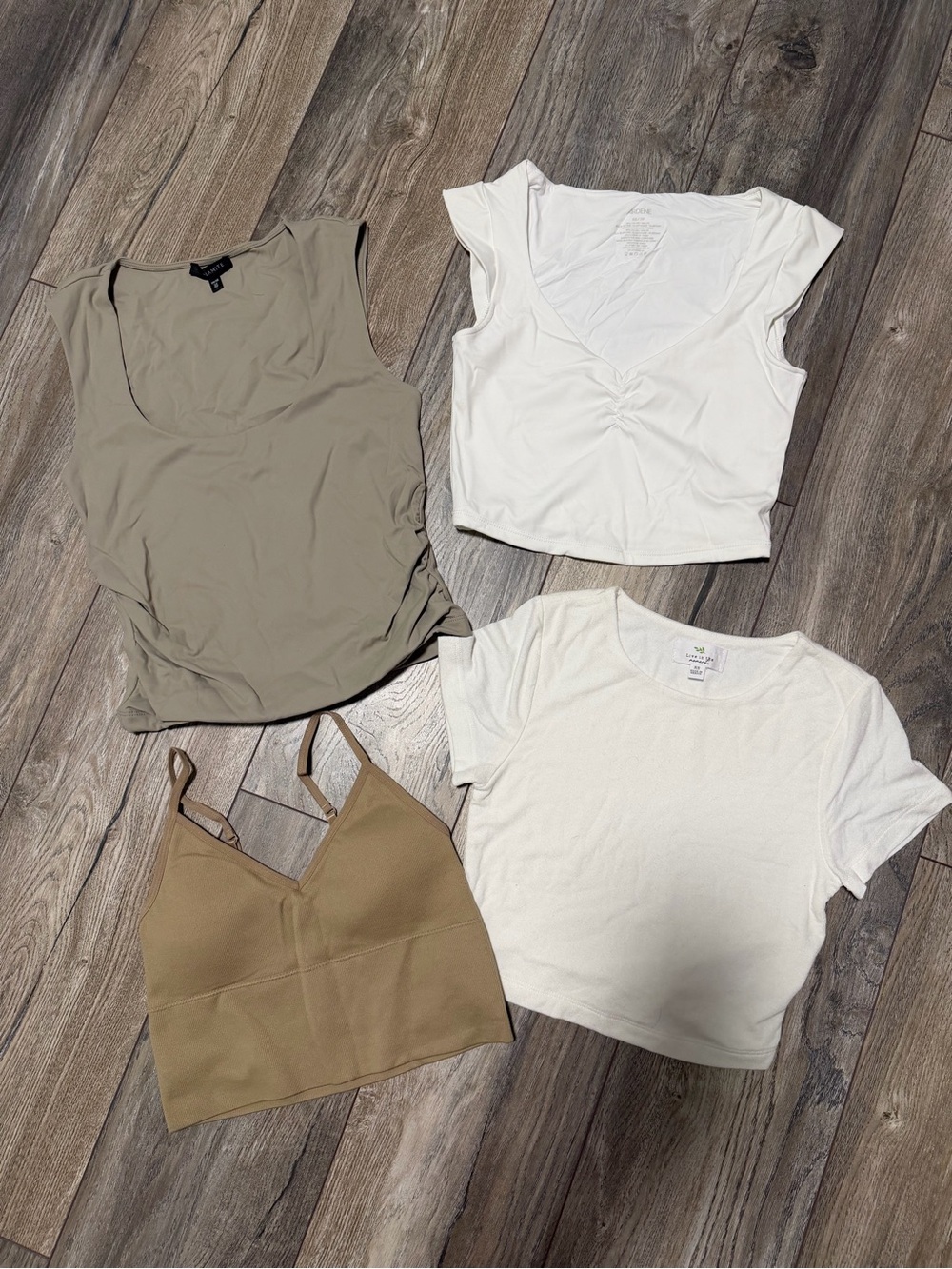 Taupe Sculpting V-Neck Cami — Unbranded